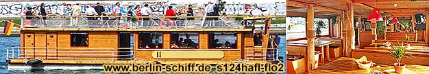 Berlin Oberbaumbr�cke Schiff mieten Grillschiff Partyschiff Partyboot Grillboot Floss
